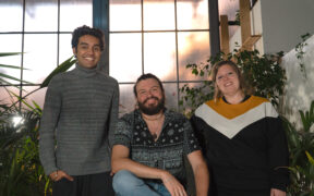 (From left to right) Ishaan Ghosh, Max Clouth and Vroni Frisch.