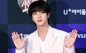 Jin of BTS arrives at the photo call for the 34th Golden Disc Awards