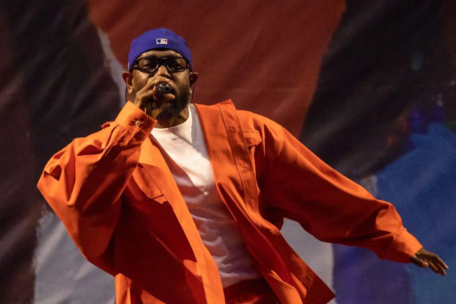 US rapper Kendrick Lamar performs during the 2023 Governors Ball Music Festival at Flushing Meadows Corona Park in New York City