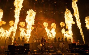 Flames on stage as Machine Head performs