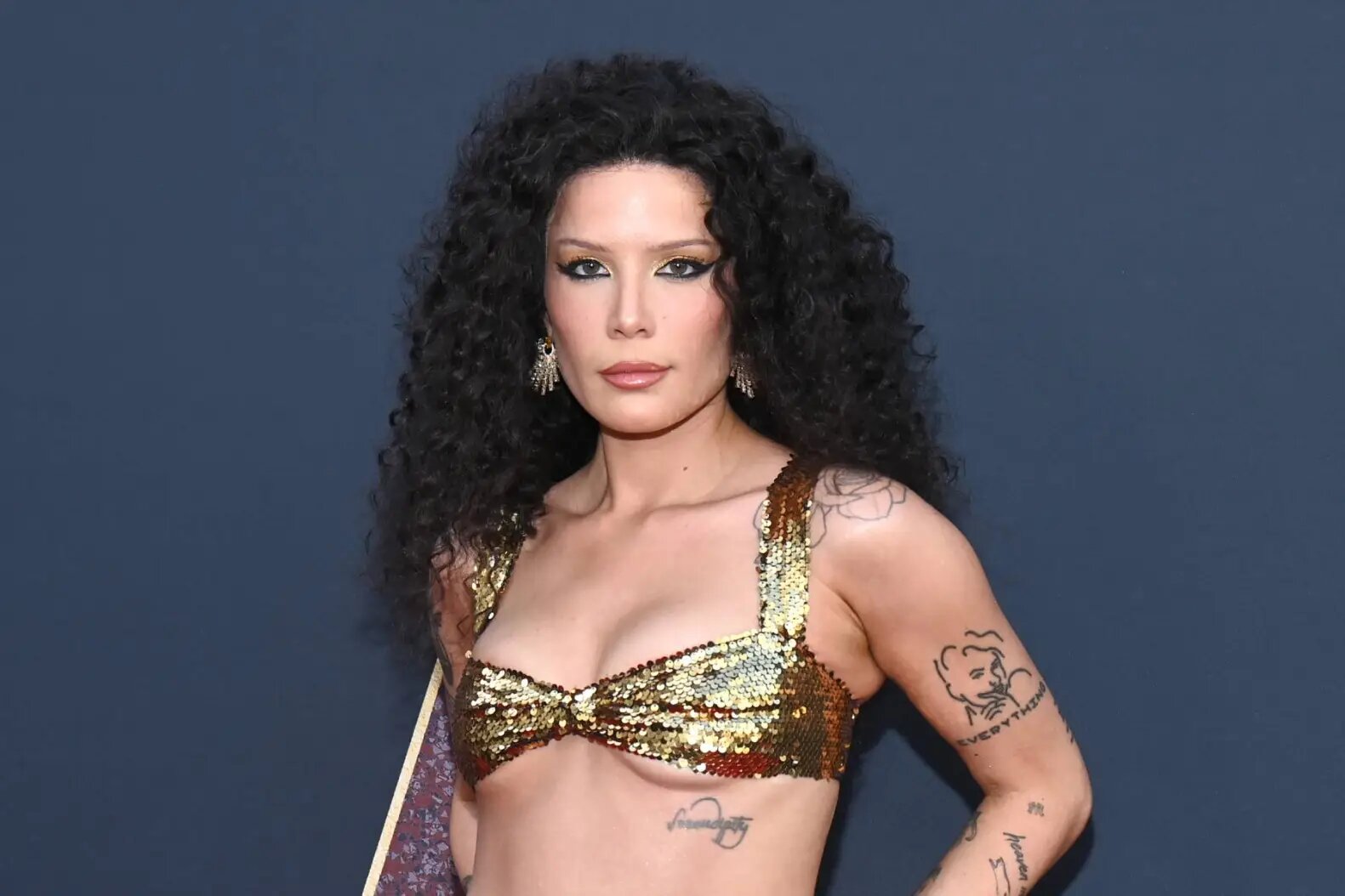 Halsey attends the premiere of "MAXXXINE" on June 24, 2024 in Hollywood, California