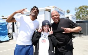 Snoop Dogg, Billie Eilish, and Dr. Dre appear at the LA28 Olympic Games Handover Celebration