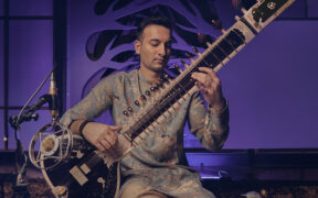 Rishab Rikhiram Sharma playing sitar