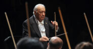 Zubin Mehta conducting an orchestra