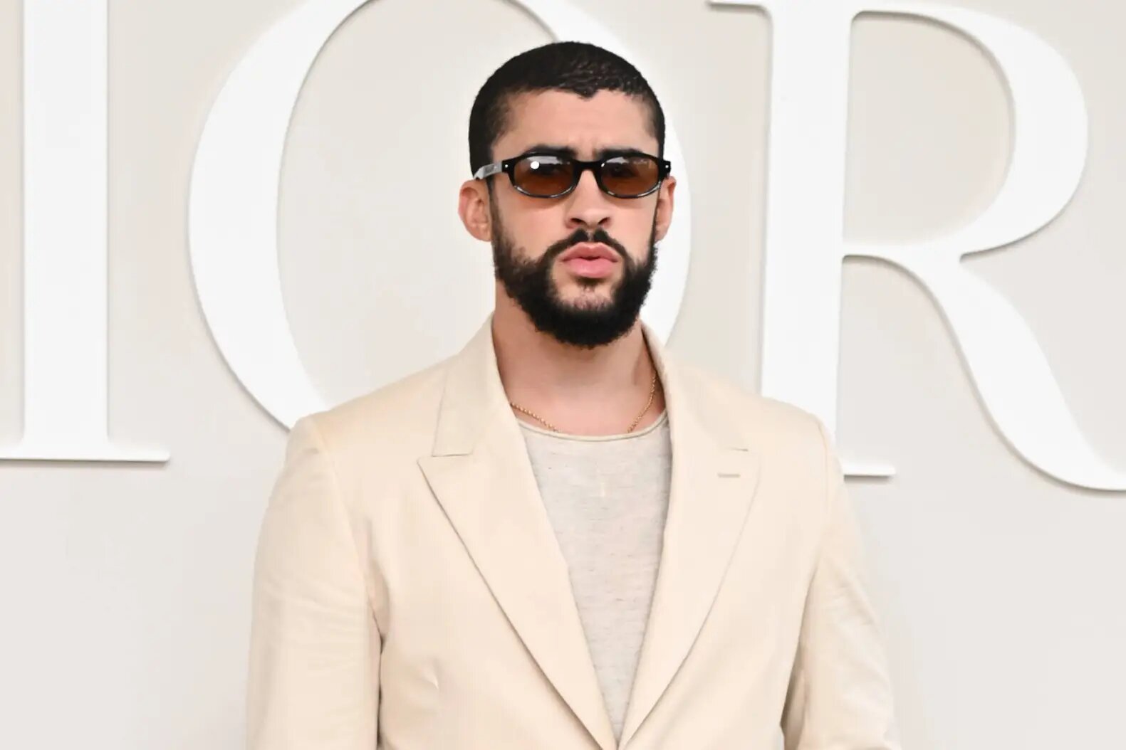 Bad Bunny attends Paris Fashion Week in Paris