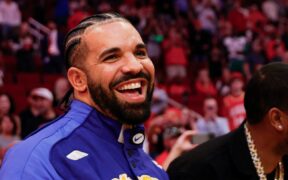 Drake at Cleveland Cavaliers game against the Houston Rockets