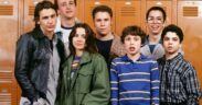 James Franco, Jason Segel, Linda Cardellini, Seth Rogen, John Francis Daley, Martin Starr, and Samm Levine in 'Freaks and Geeks.'