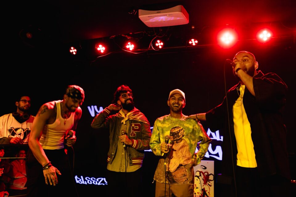 Umreeki performing with The Formula Boys in New York City