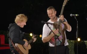 Ed Sheeran and Chris Martin