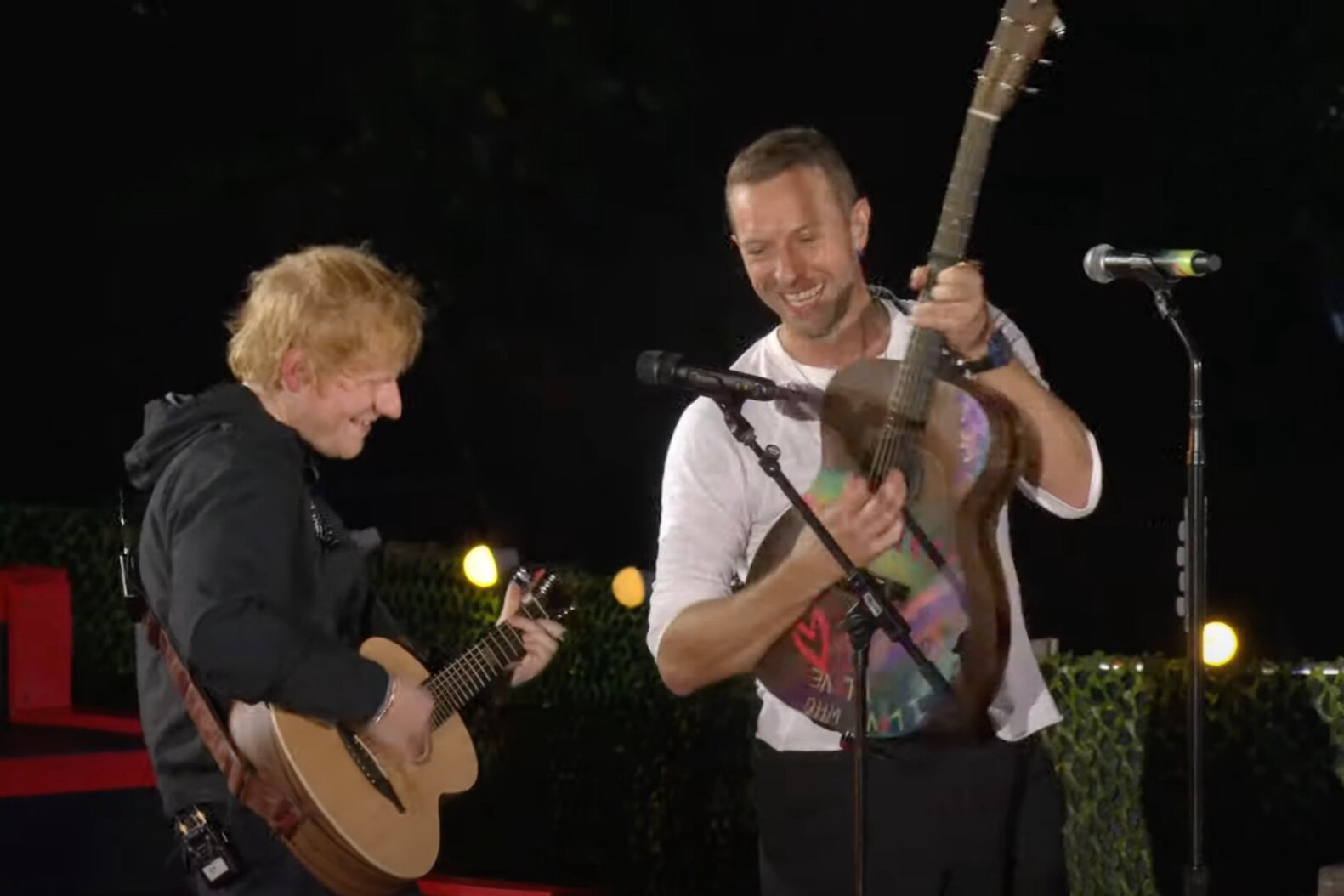 Ed Sheeran and Chris Martin