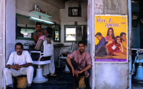 A barber shop in Ajmer district in Rajasthan