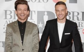 Liam Payne and Louis Tomlinson from One Direction attend the Brit Awards at O2