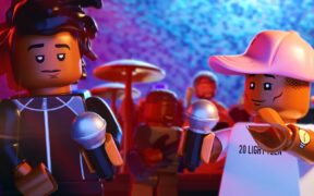 Lego Jay-Z and Lego Pharrell Williams in 'Piece by Piece.'