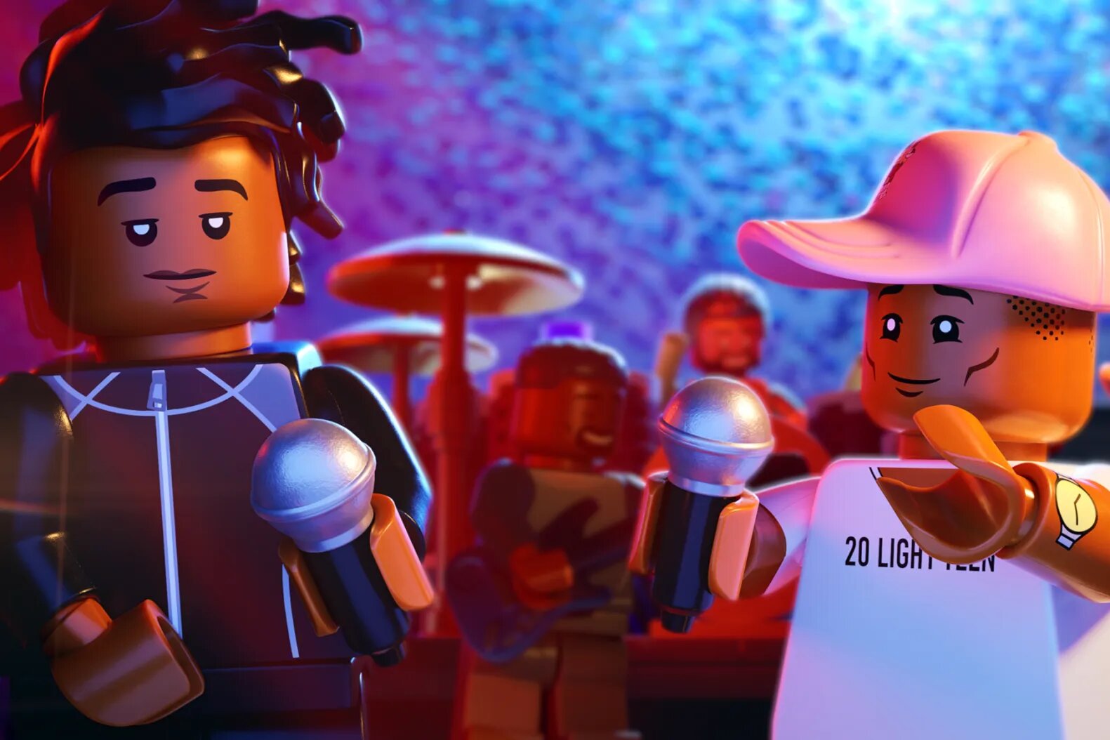 Lego Jay-Z and Lego Pharrell Williams in 'Piece by Piece.'