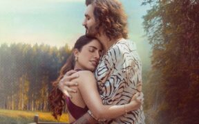 Gajendra Verma and Bineet Kaur (left) in a promo poster for their new video "Jhoom."