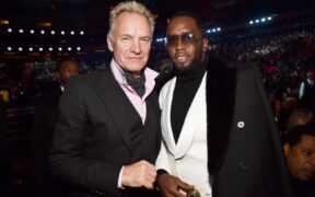 Sting and Sean "Diddy" Combs attend the Grammy Awards at Madison Square Garden in New York City