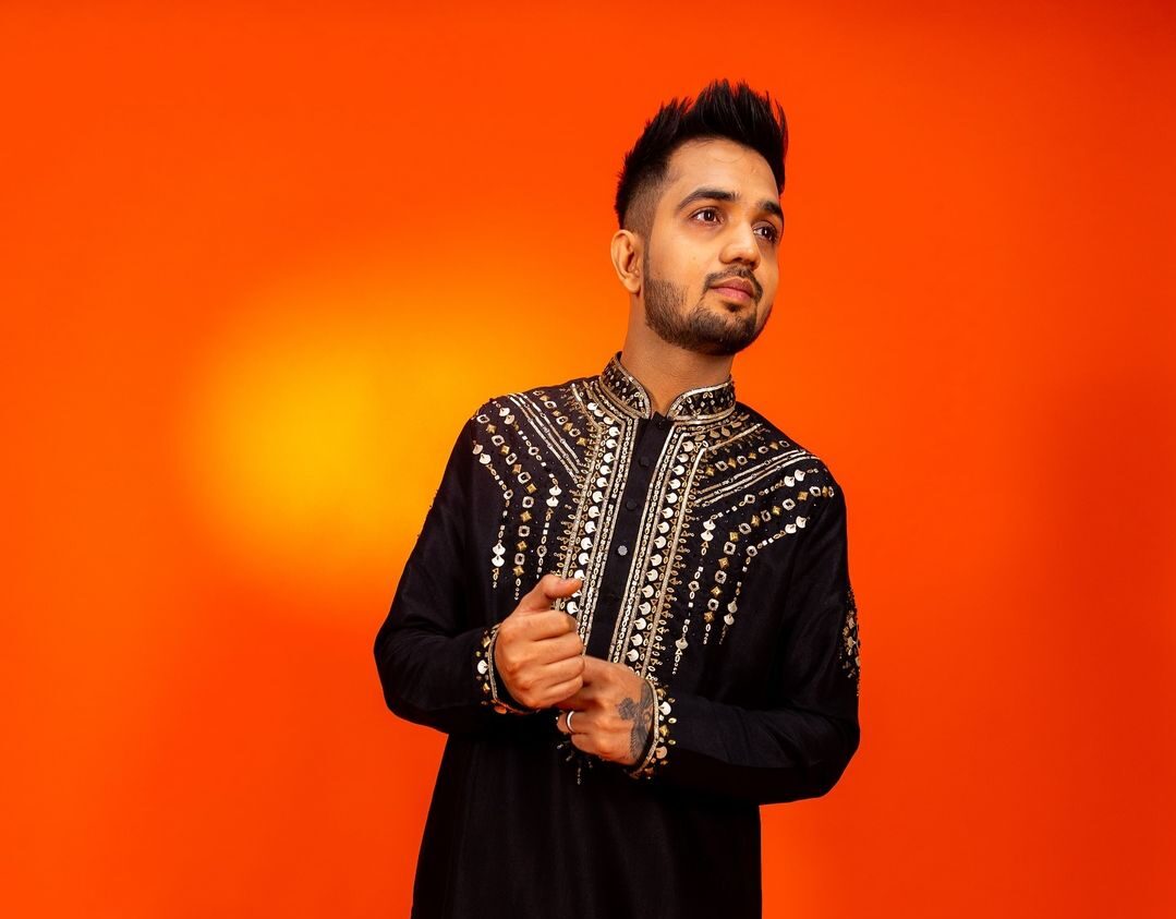 Madhur Sharma wearing a black kurta