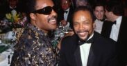 Stevie Wonder and Quincy Jones in 1987