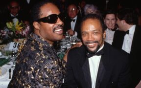 Stevie Wonder and Quincy Jones in 1987