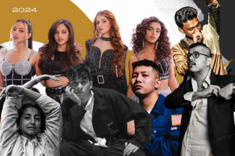 Best Indian Singles of 2024 include (clockwise from top left) W.i.S.H., Shreyas, Dhanji, Yelhomie, Anuv Jain and Ditty.