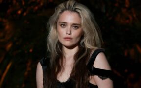 Sky Ferreira attends the Roberto Cavalli fashion show during the Milan Fashion Week Womenswear Spring/Summer 2024 in Milan, Italy