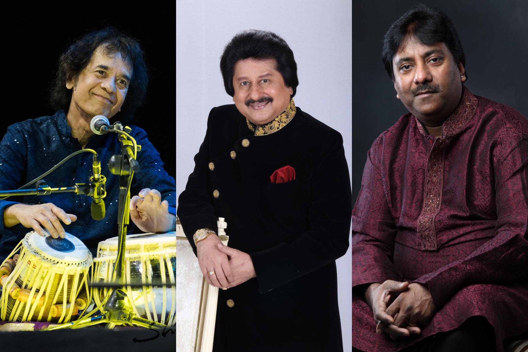 Zakir Hussain, Pankaj Udhas, Rashid Khan