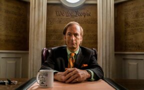 Bob Odenkirk as Saul Goodman in the final season, having returned to set after suffering a heart attack