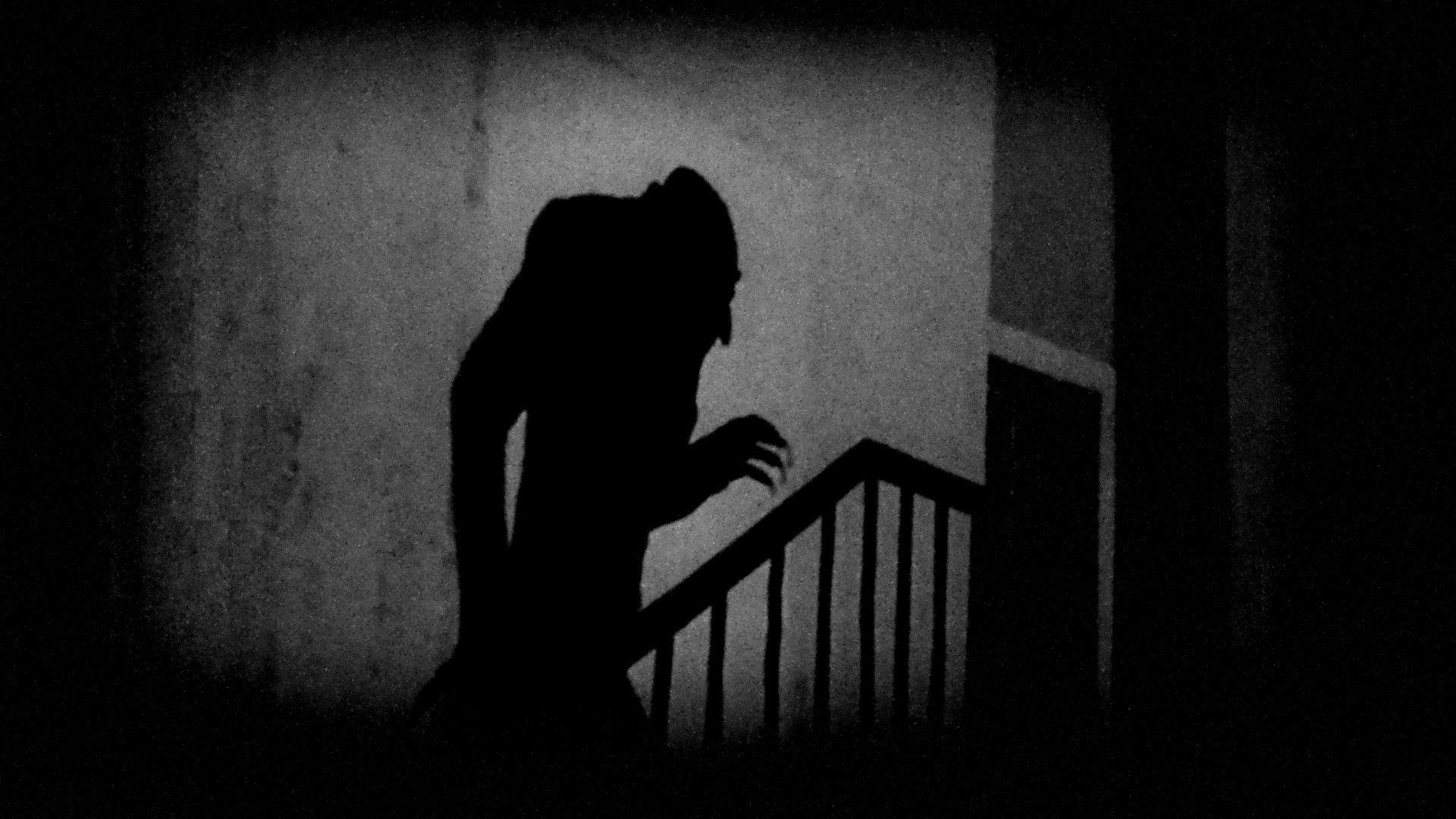 Nosferatu creeping up the stairs (credit Nosferatu A Symphony of Horror, Prana Film)