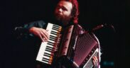 Hudson performing with the Band at the Royal Albert Hall in London, 1971