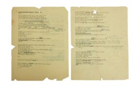 Bob Dylan’s typewritten draft of the "Mr. Tambourine Man" lyrics