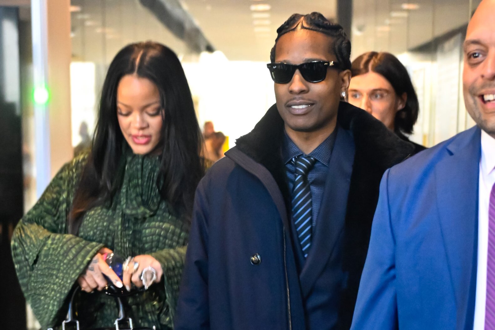 Rihanna and A$AP Rocky are seen leaving court in Los Angeles, California