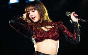 Lisa performs during the New Year's Eve celebrations in Bangkok