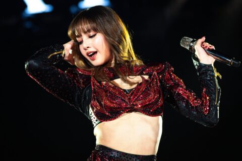 Lisa performs during the New Year's Eve celebrations in Bangkok