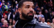 Drake at the NBA game between the Toronto Raptors and the Golden State Warriors