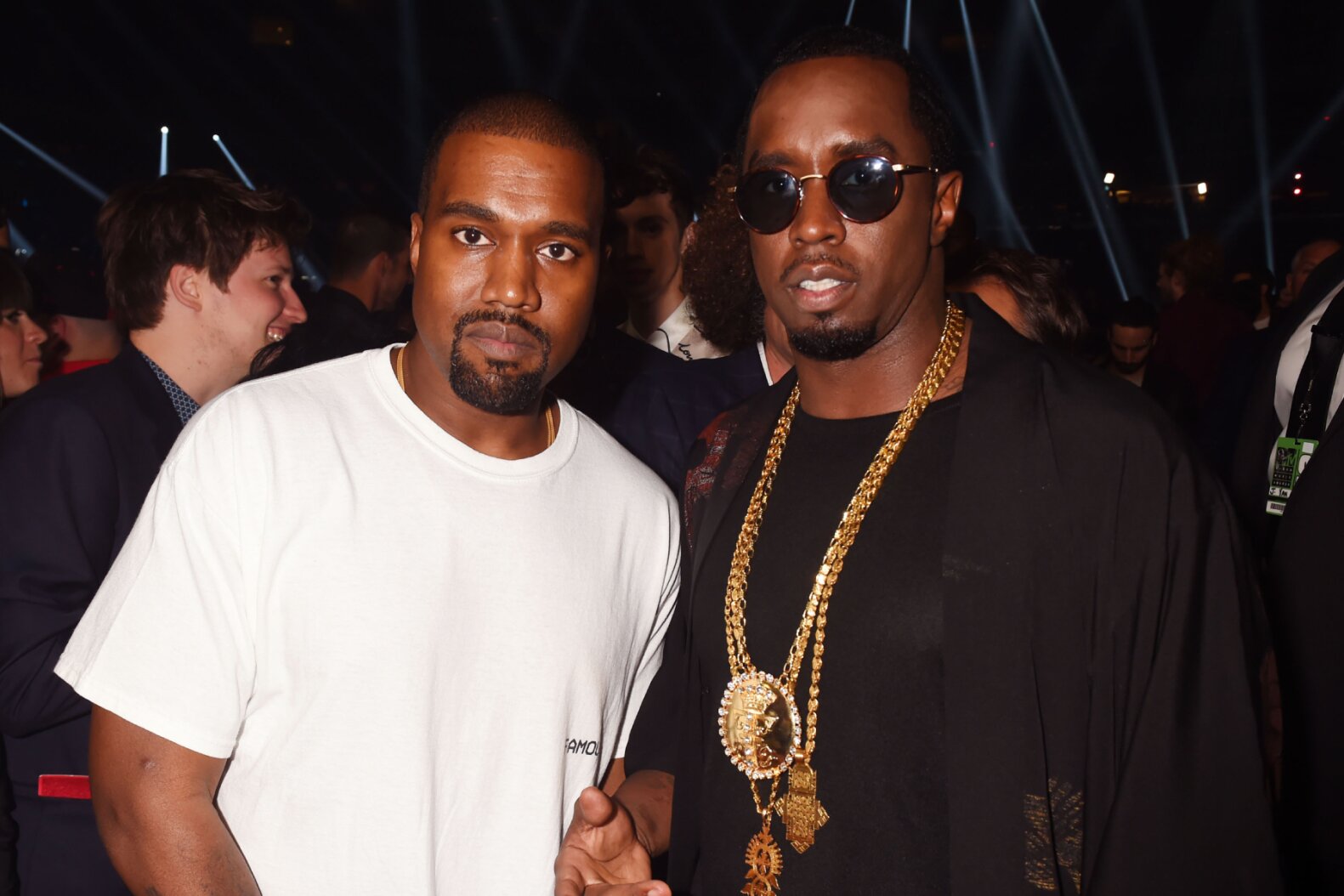 Kanye West and Sean "Diddy" Combs at the 2016 MTV Video Music Awards