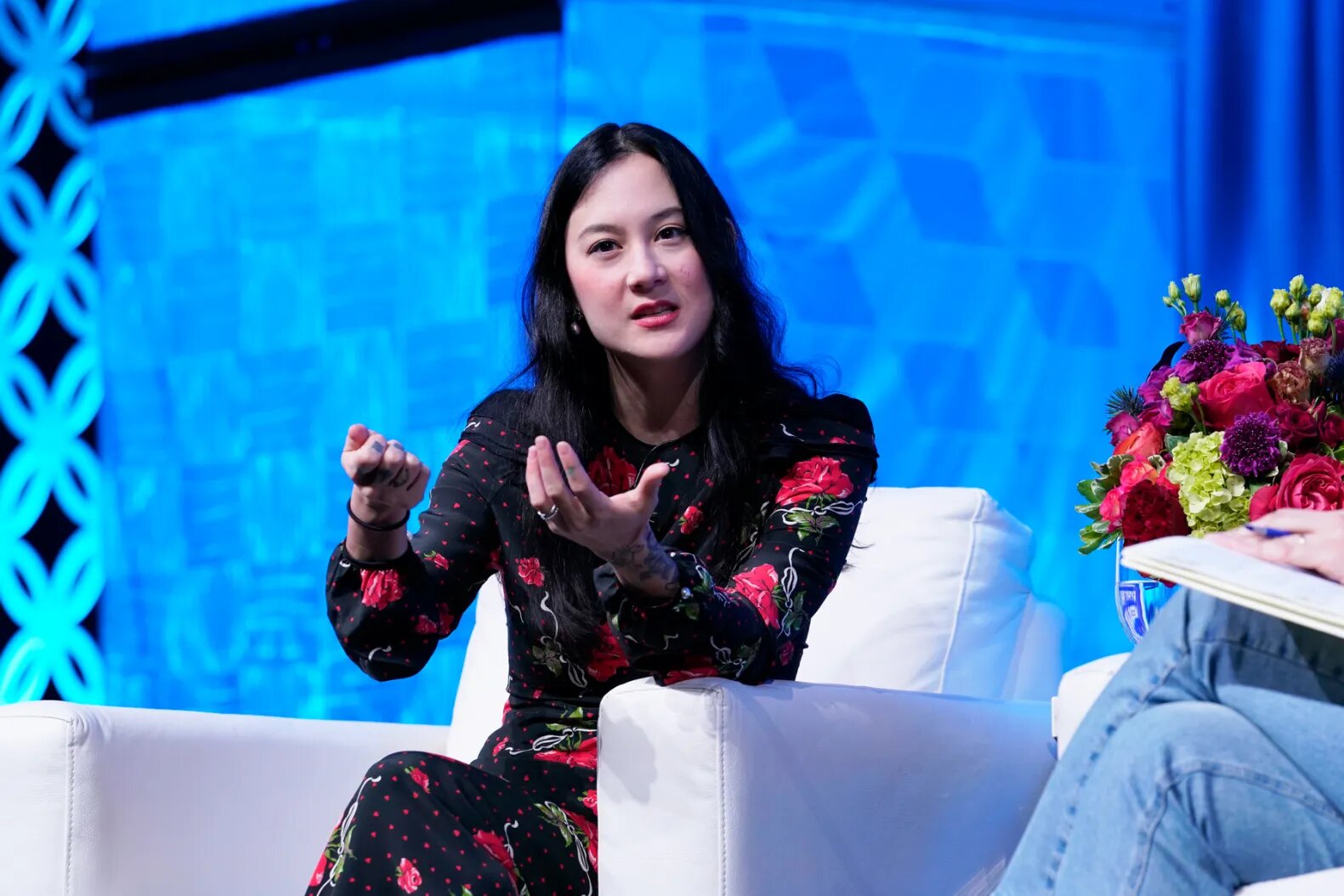 Michelle Zauner, Musician, Japanese Breakfast; Author, Crying in H Mart speaks on stage during 2023 Texas Conference For Women at Austin Convention Center in Austin, Texas.