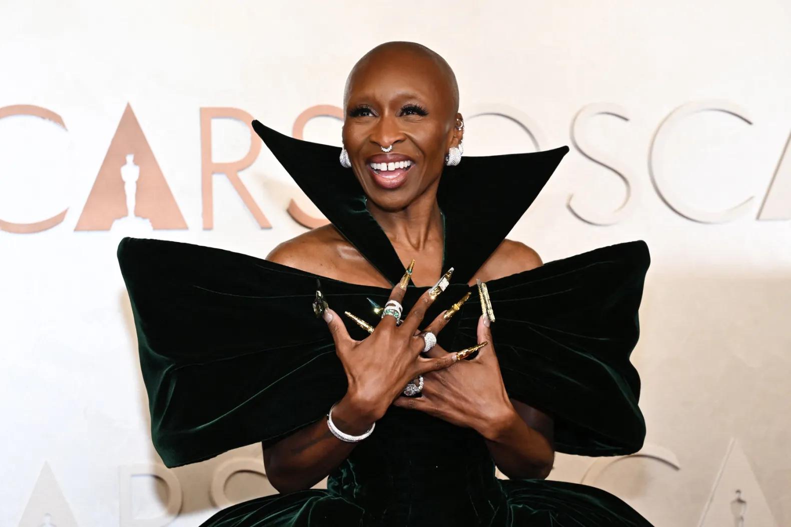 British actress, singer Cynthia Erivo attends the 97th Annual Academy Awards at the Dolby Theatre in Hollywood, California