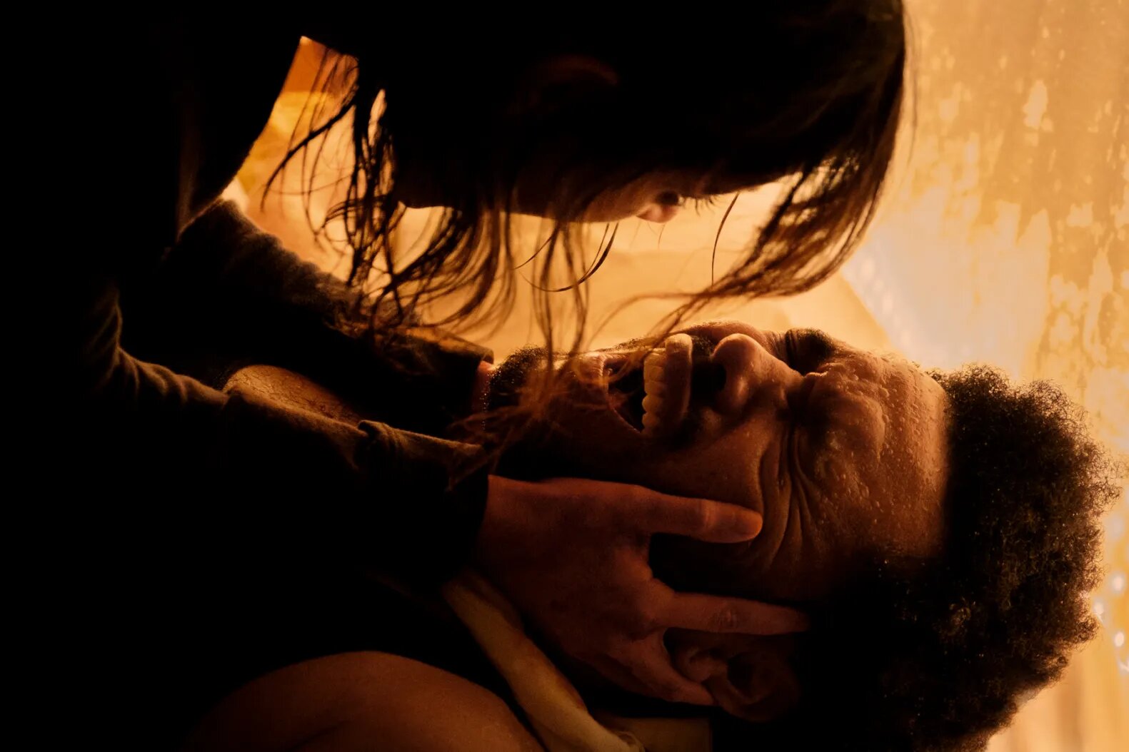 Jenna Ortega as Anima and Abel "The Weeknd" Tesfaye as Abel in Hurry Up Tomorrow