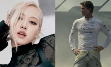 Rosé and Brad Pitt photo collage