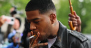 Scott "Kid Cudi" Mescudi arrives for the Sean Combs sex-trafficking trial in New York City on Thursday