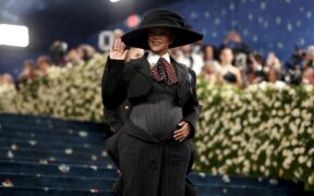 Rihanna attends the 2025 Met Gala