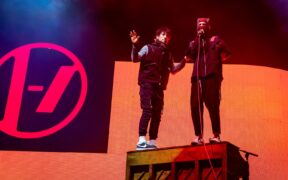 Twenty One Pilots performing in Milan in April 2025