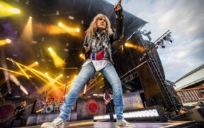 David Coverdale from Whitesnake performs outside the Vikingship arena on June 02, 2022 in Hamar, Norway
