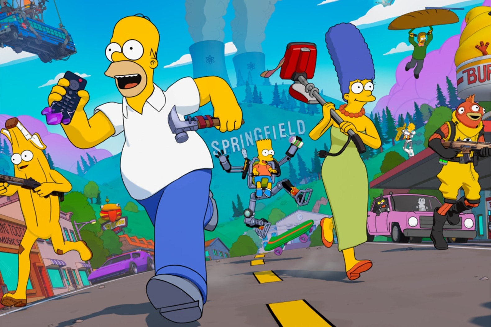 The Simpsons have arrived with a Springfield-themed map in 'Fortnite'