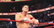 John Cena looks on during Saturday Night’s Main Event at Capital One Arena in Washington DC